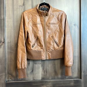 Cognac leather jacket